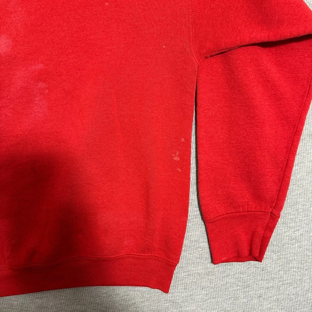 Vintage Disney Mickey Mouse MVP Embroidered Red Crewneck Sweatshirt Mens Size L